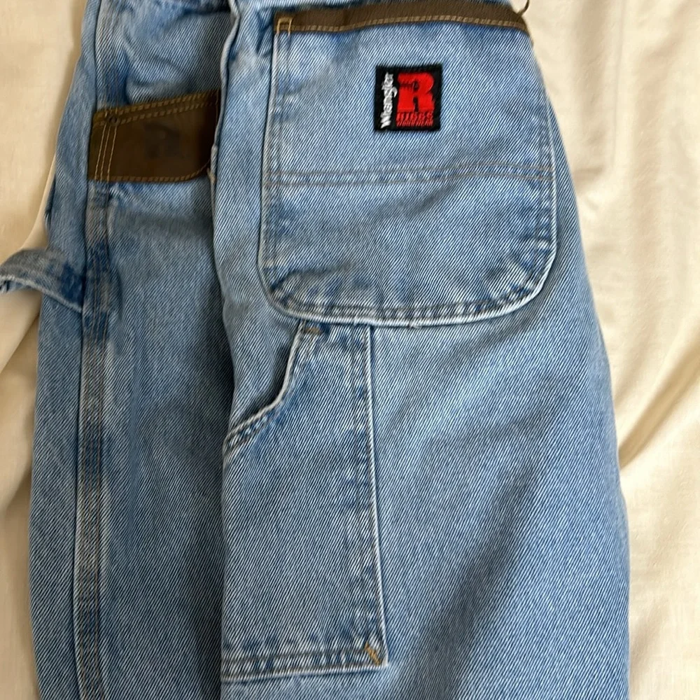 Wrangler Riggs, Men’s 34x32 utility work wear distressed carpenter jeans 90’s